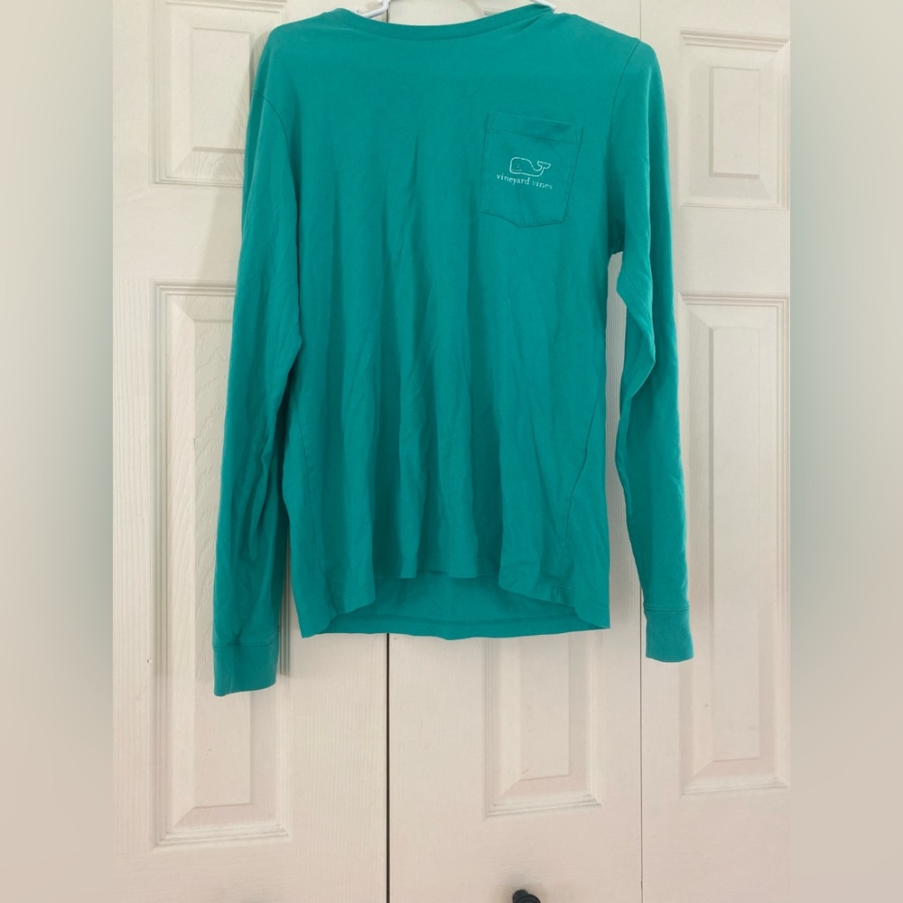 Girls Vineyard Vines Long-Sleeve Pocket Tee
